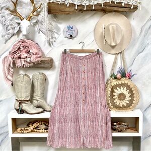Prairie Blush dream stripe boho vintage skirt w shabby chic country peasant feel